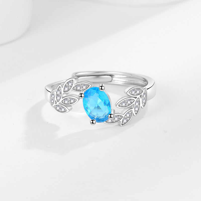 Women's Fashion Leaf Engagement Zircon Personalized Diamond Rings