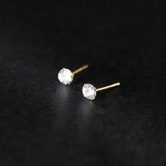 Women's Sier Simple Design High-grade With Diamonds Single Earrings