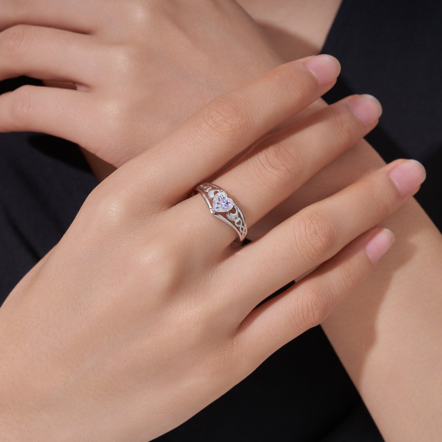 Personality Sier Lady Temperamental Design High-grade Sense Ring
