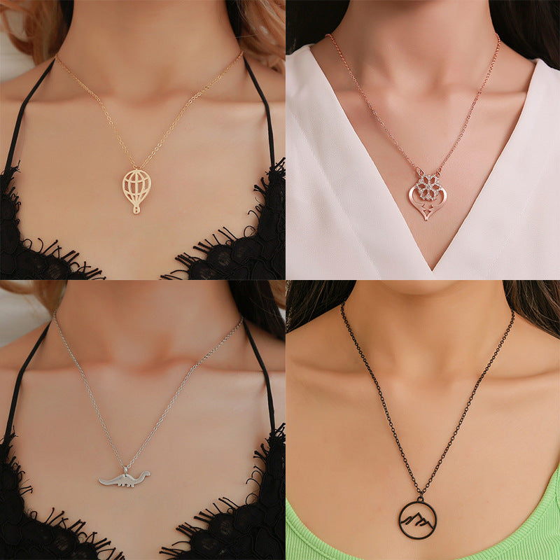 Women's Simple Geometric Retro Creative Design Alloy Necklaces