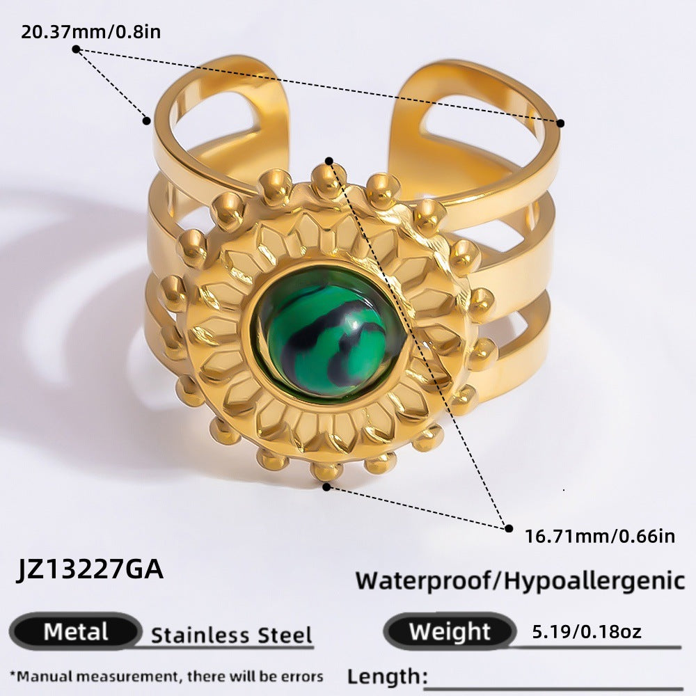 Stone Light Luxury Retro Niche High-grade Rings