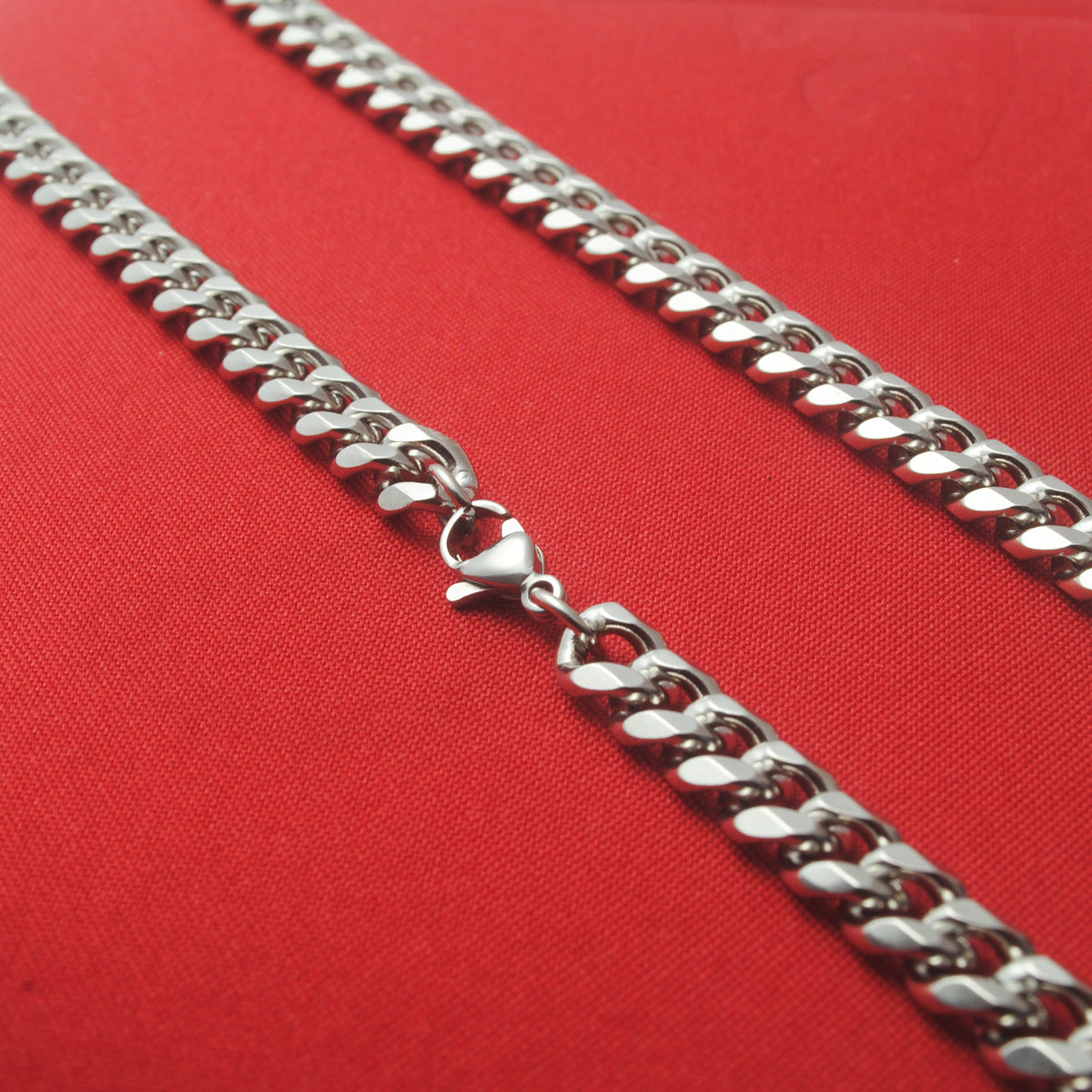 Women's & Men's Titanium Steel Ornament Cuban Link Chain Stainless Grinding Polishing Necklaces