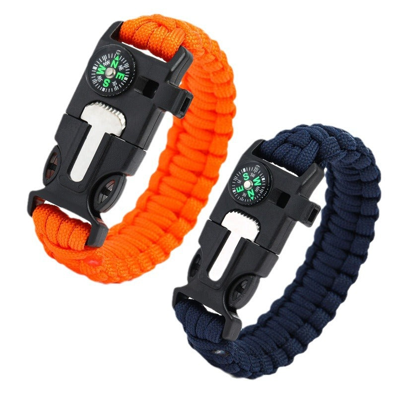 Outdoor Survival Mountaineering Parachute Cord Whistle Bracelets