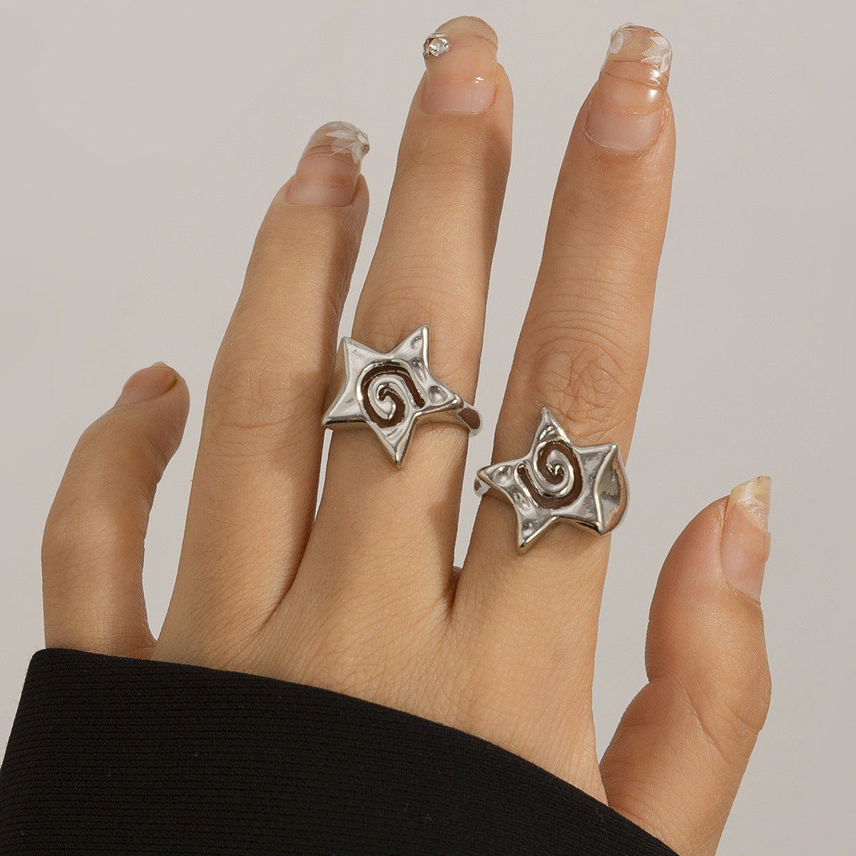 Style Niche Three-dimensional Star Spicy Beautiful Rings