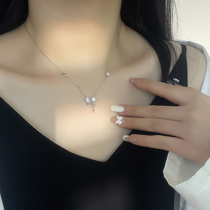 Bow Female Fashion Gentle Elegant Rhinestone Necklaces