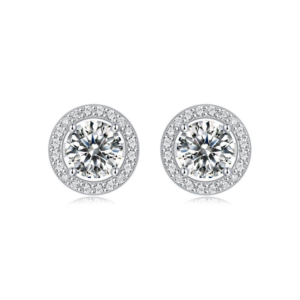 Women's Round Bag Elegant Moissanite Gift Ear Earrings