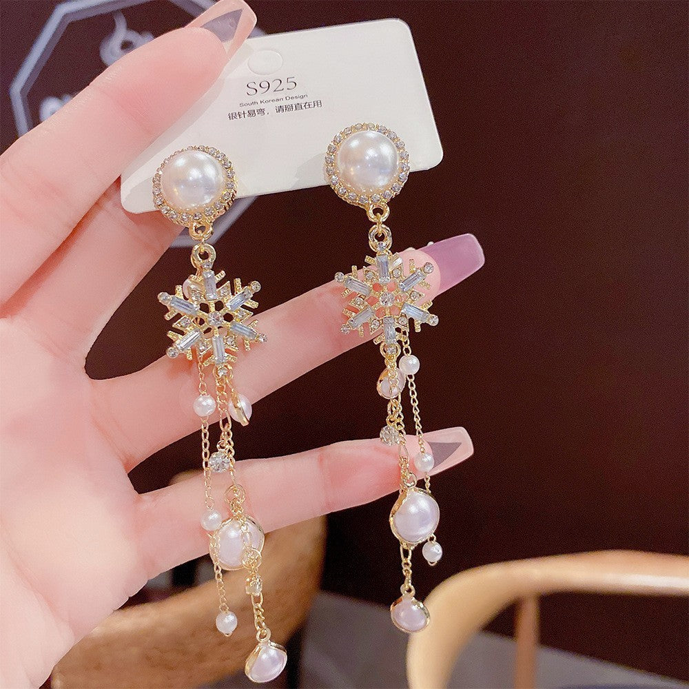 Women's Vintage Tassel Diamond High-grade Ear Minority Earrings