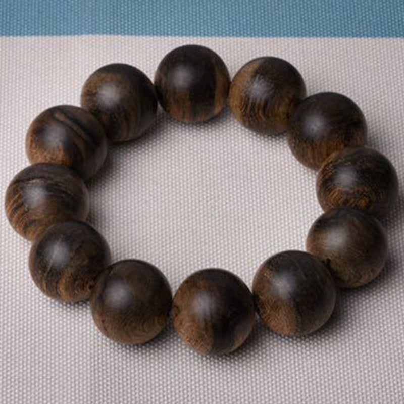 Vietnam Nha Old Materials Nan Agilawood Buddha Beads Floral Bracelets