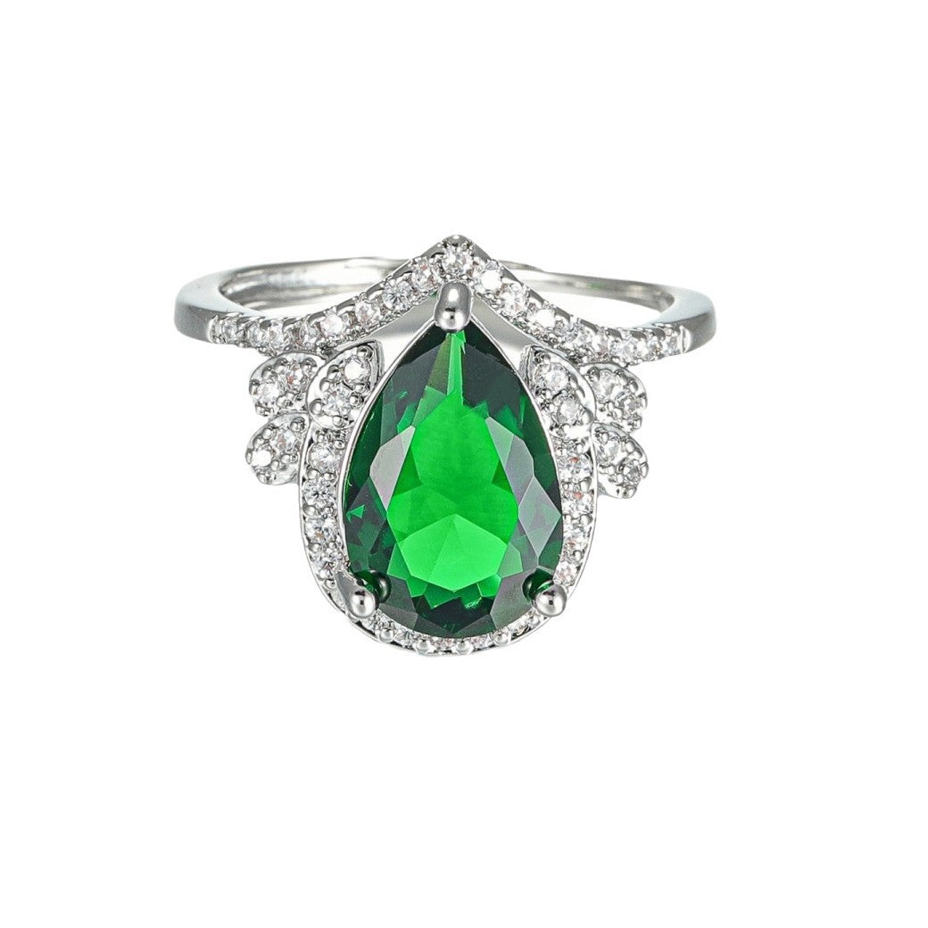 Fashion Crown High-grade Zircon Temperament Natural Rings