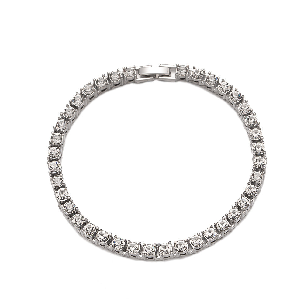 Women's & Men's Hip Hop Cuban Single Row Diamond Bracelets