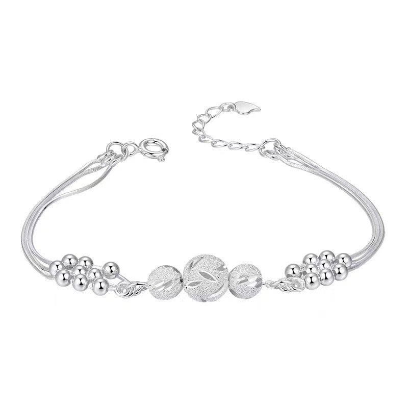 Sier Lucky Beads Sterling Fashionable Exquisite Bracelets