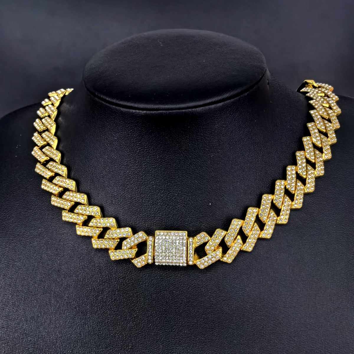 Link Chain Diamond Flip Full Hip Necklaces