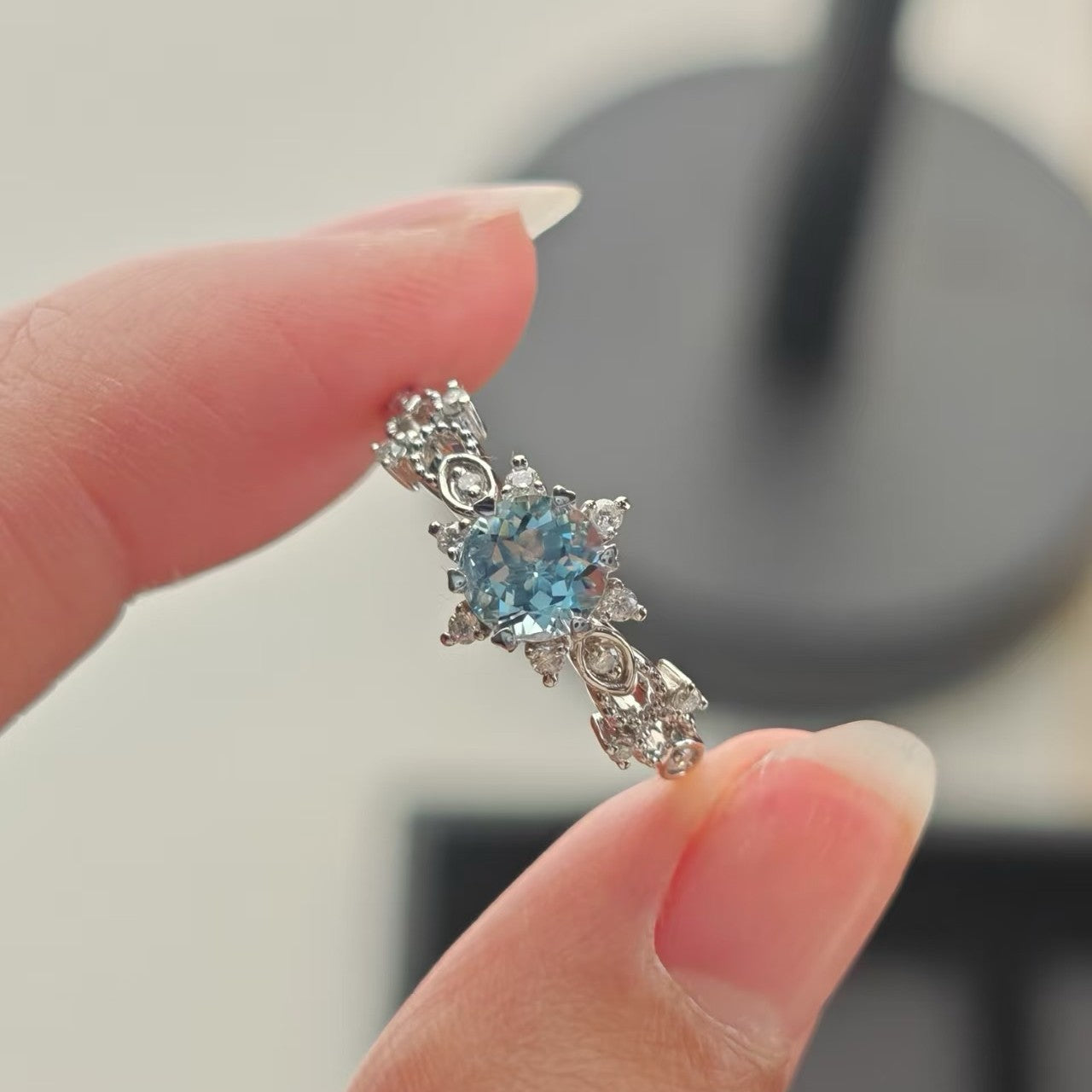 Women's Santa Maria Perfect Circle Aquamarine Light Ring