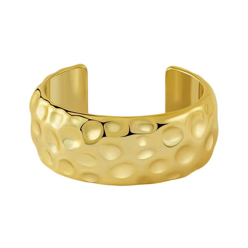 Women's Simple Personalized Open-ended High-grade Hammer Pattern Bracelet