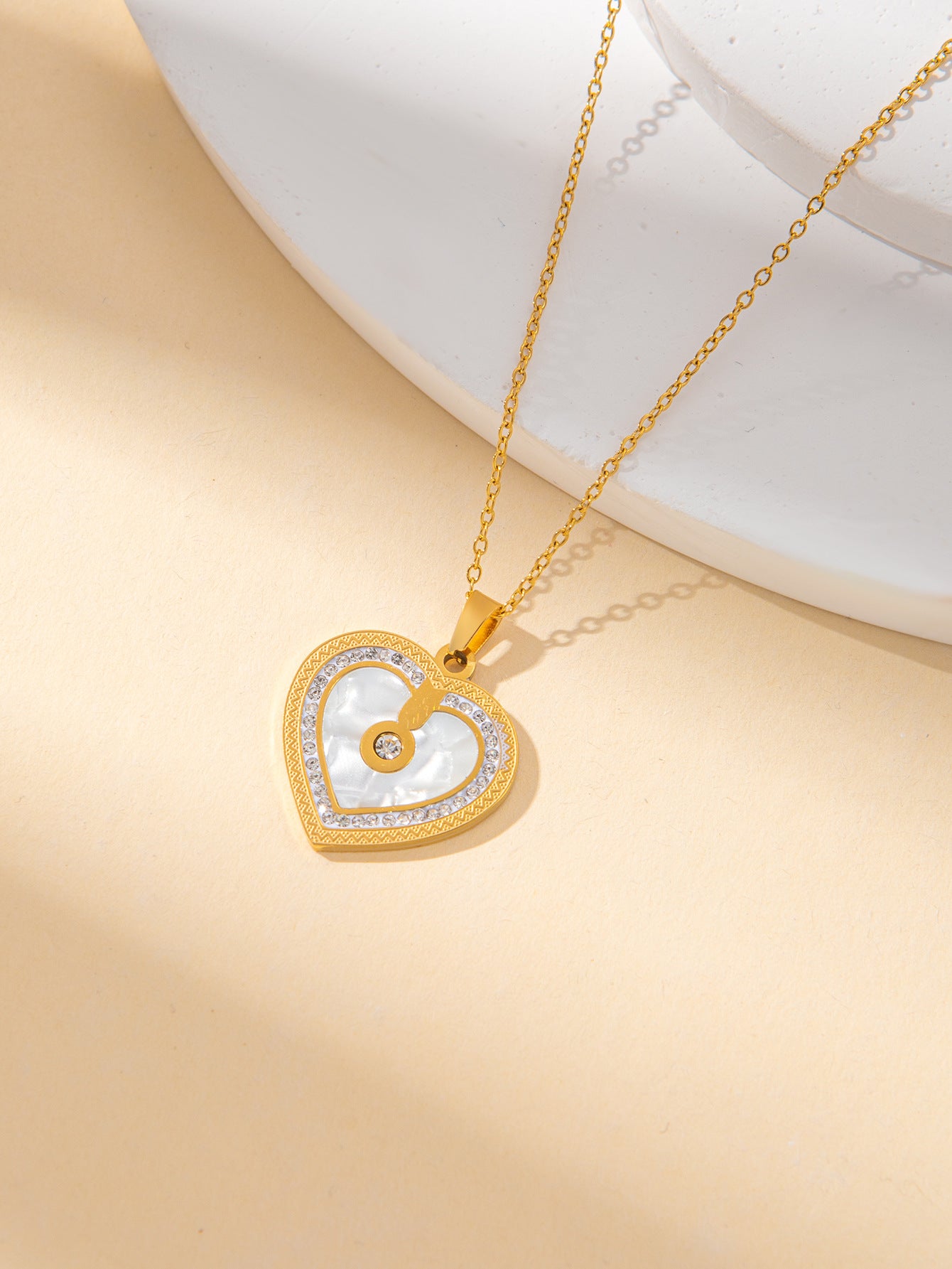 Women's Female With Hearts Zircon Light Luxury Design Earrings
