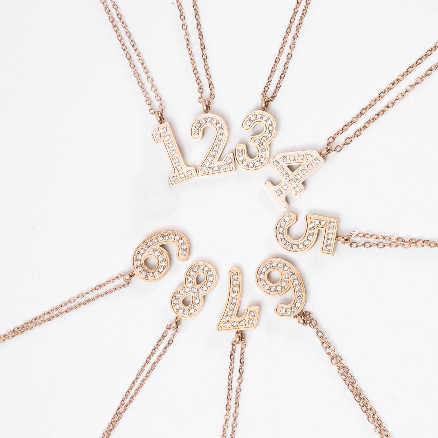 Stainless Steel Titanium Inlaid Zircon Fashion Necklaces