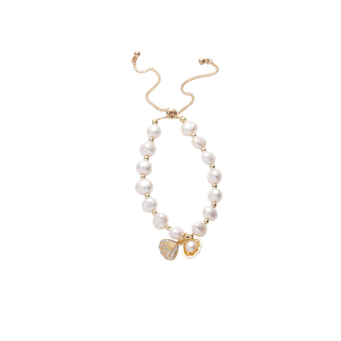 Women's Exquisite Elegant Bardo Freshwater Pearl Crystal For Bracelets