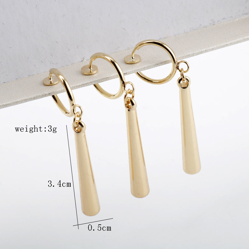 Anime One Piece Gold Ear Hook Earrings