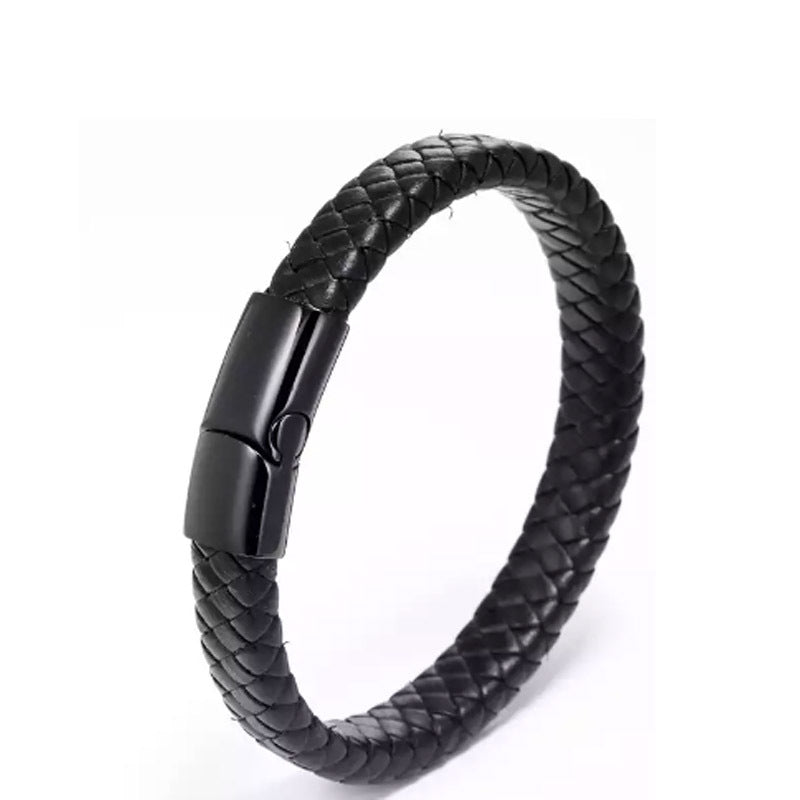 Men's Cattle Leather Hot Fashion Magnetic Snap Bracelets