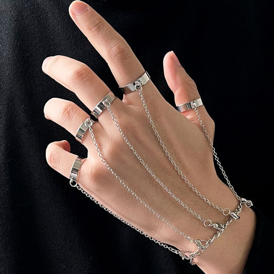 Women's & Men's Metal Chain One-piece Hip Hop Punk Rings