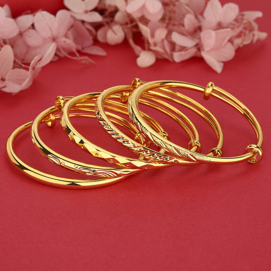 Women's Angel Glossy Round Stem Boutique Thickened Free Gift Bracelet