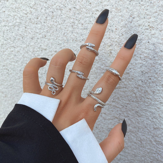 Sier Adjustable Hip Hop Index Finger Rings