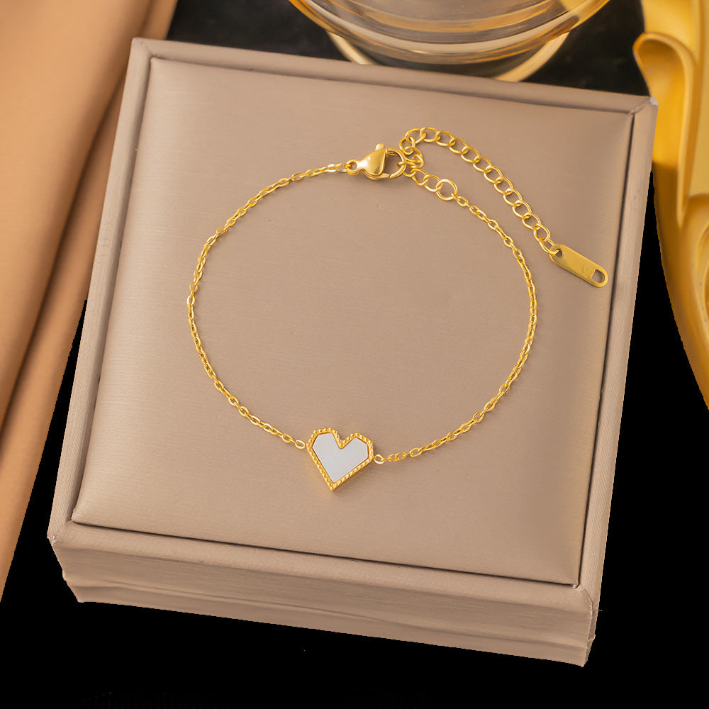 Entry Lux Style Heart Clavicle Chain Bracelets