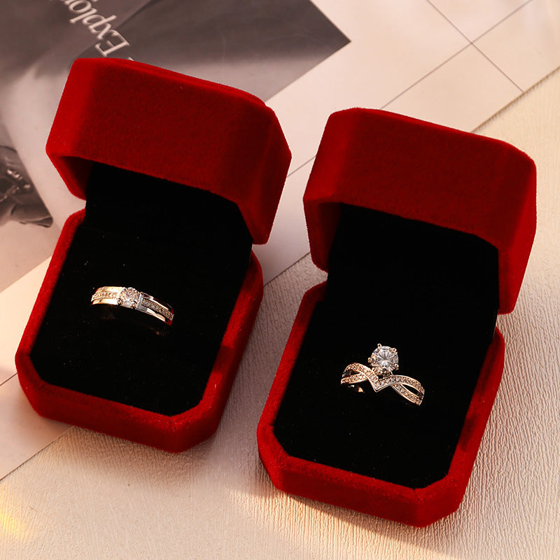 Karat Diamond Wedding Couple Ceremony Props Adjustable Rings