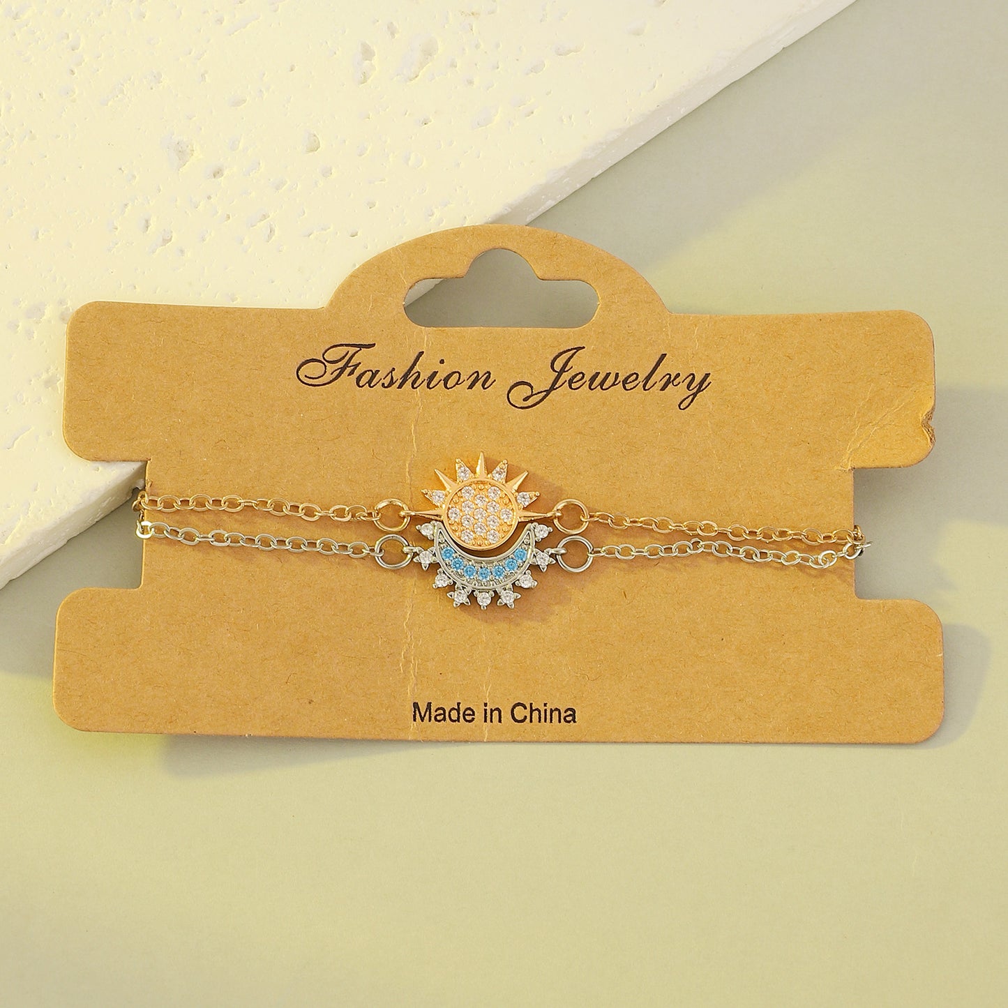 Personality Retro Design Sun Moon Twin Rings