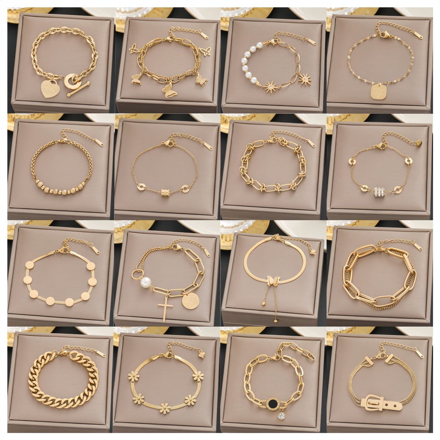 Women's Mei Chen Gold Simple Versatile Personality Affordable Luxury Bracelets