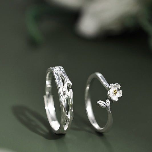 Sier Not To Evade Couple Pair Rings
