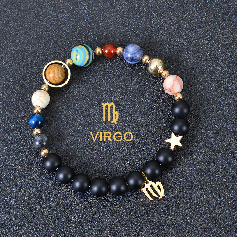 Planets Twee Constellations Frosted Stone Beaded Bracelets