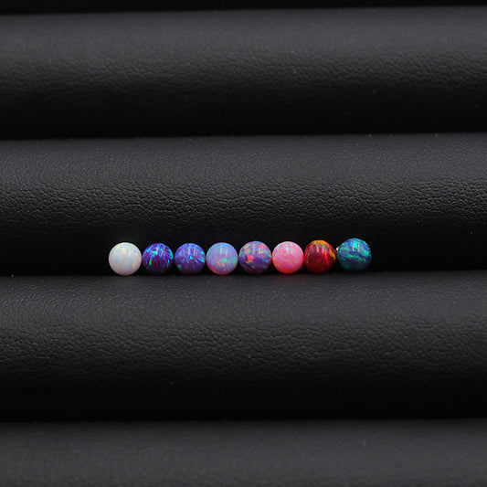 Opal Titanium Steel External Thread Ear Earrings