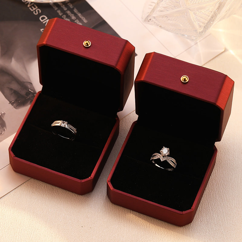Karat Diamond Wedding Couple Ceremony Props Adjustable Rings