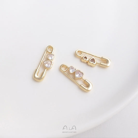 Inlaid Zircon Gold-plated Color Retention Pearl Pendants