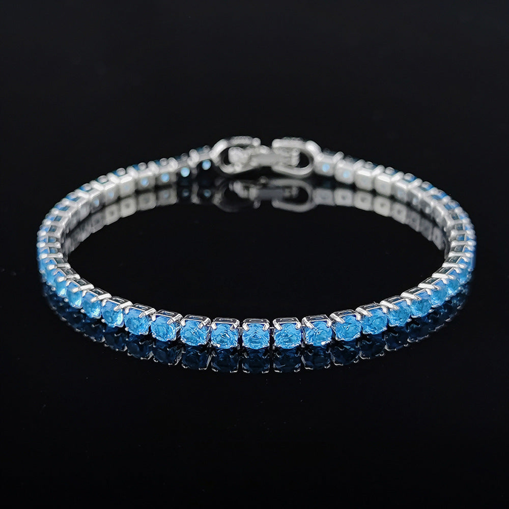 Hip Hop Tennis Zircon Female Full Bracelets