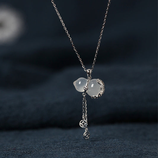 Lu Gourd Sier-plated Female Life Clavicle Necklaces