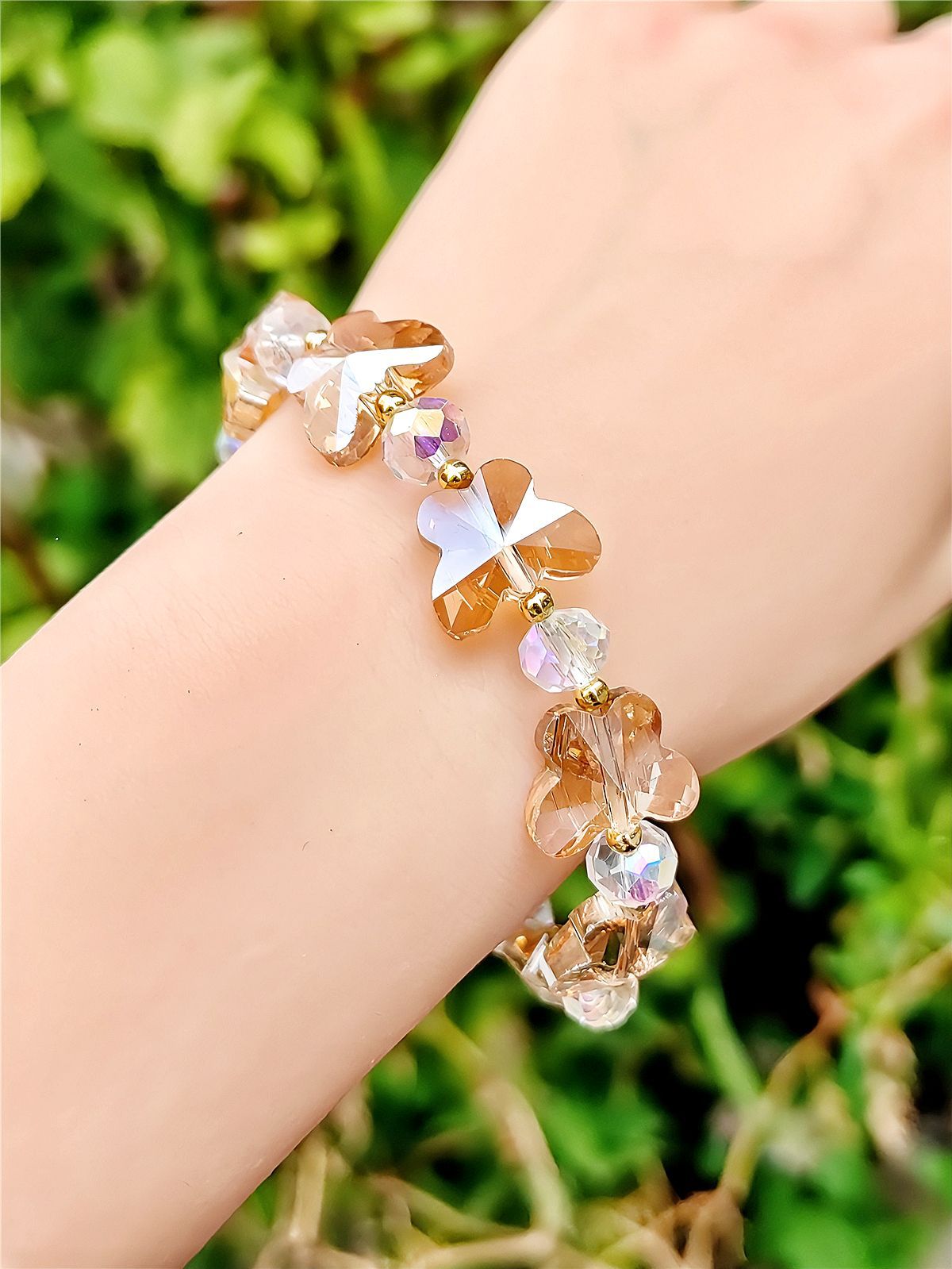 Women's Crystal Optional Sweet Fashion Ornament Butterfly Bracelets