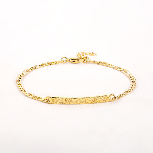 Retro Minority Titanium Steel Gold-plated Chain Vine Bracelets