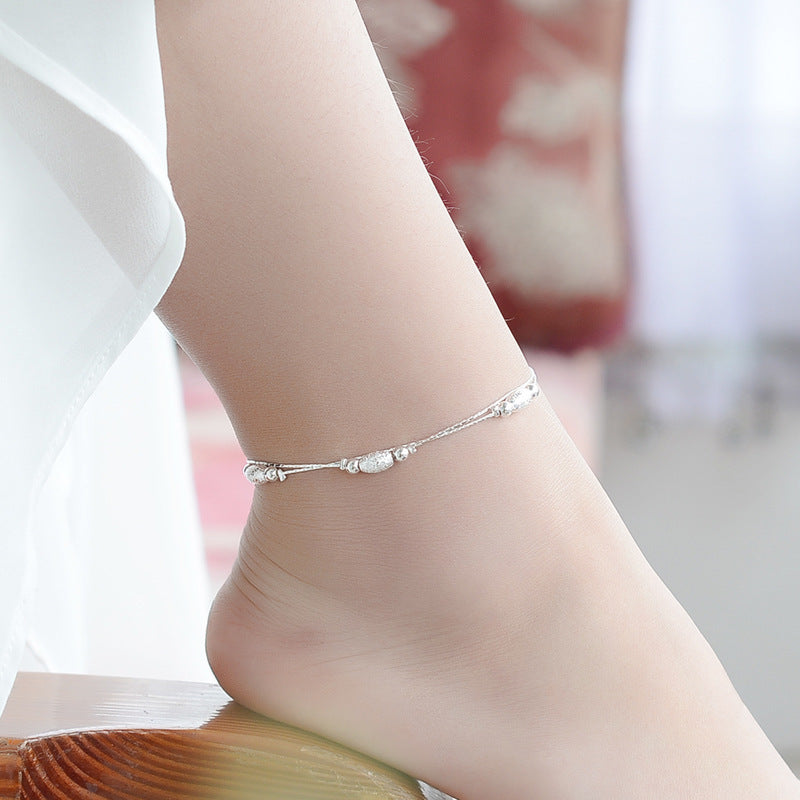 Plated Double Layer Light Bead Frosted Bracelet