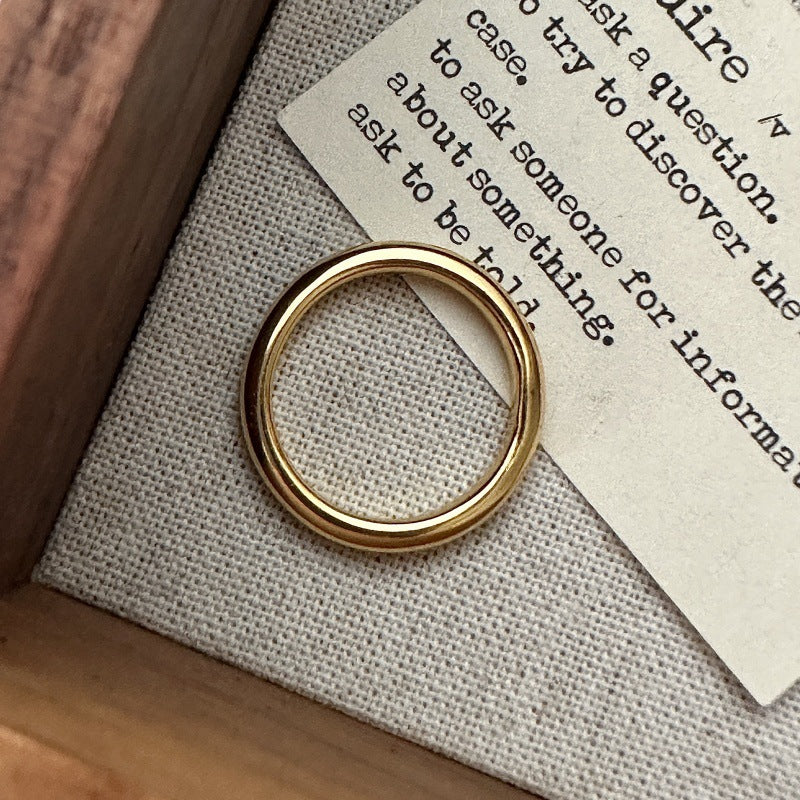 Sier Korean Style Niche Design Simple Loach Rings