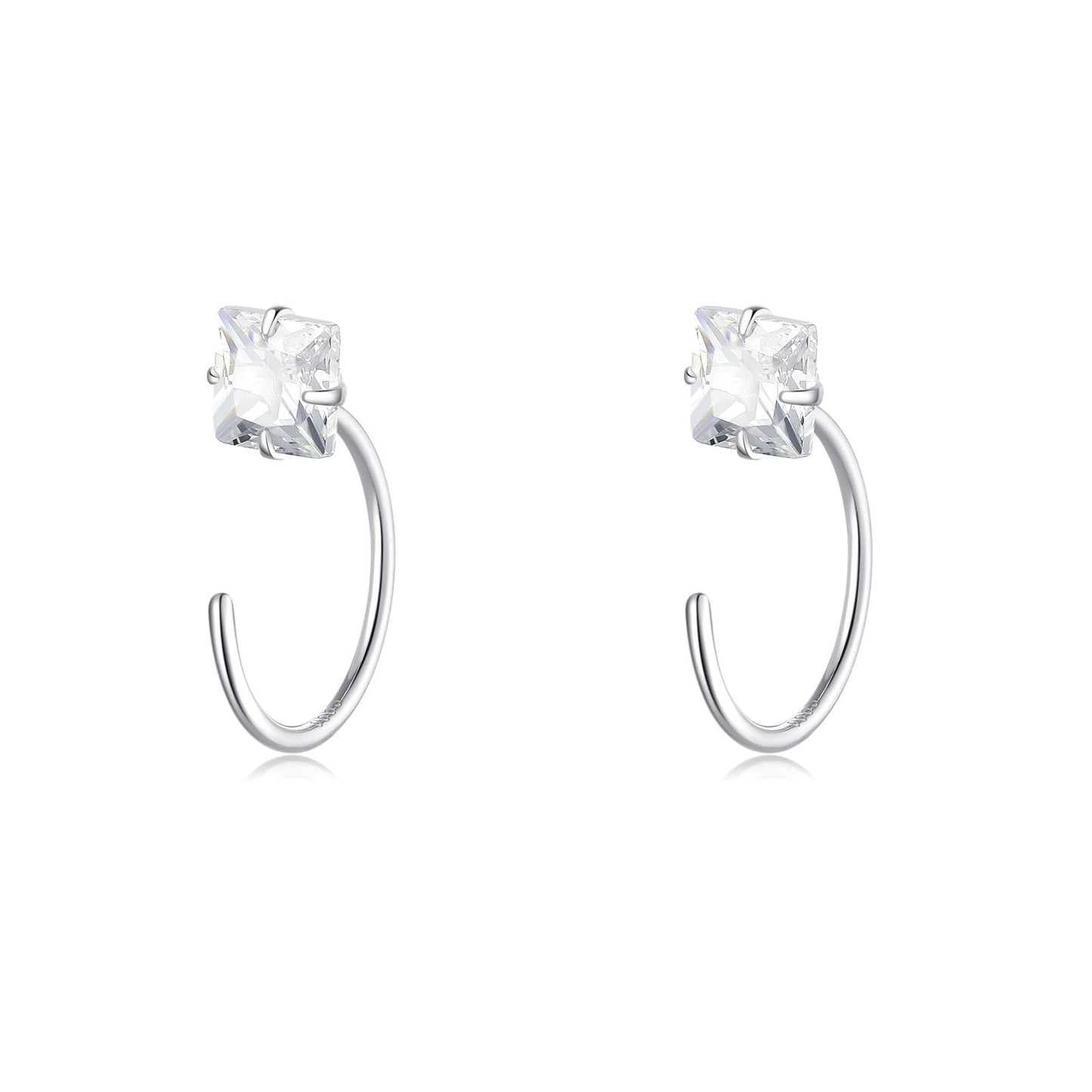 Women's Sier High-grade Simple Love Heart Special Earrings