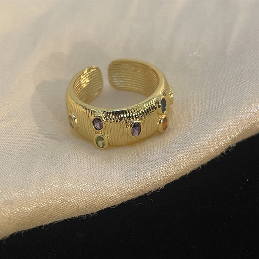 Adjustable Light Luxury High-grade Sense Niche Commuter Rings
