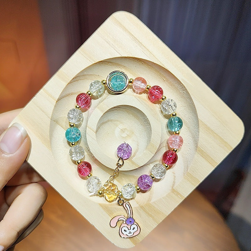 Children's Color Hand Jewelry Colored Glaze Crystal Popcorn Bracelets