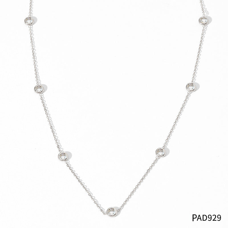 Women's Simple Elegant Mini Fine Series Zircon Necklaces