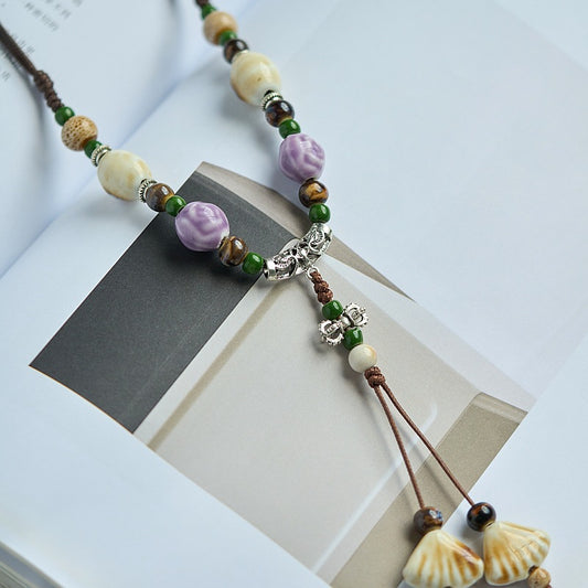 Women's Accessories Ceramic Ornament Summer Ancient Style Necklaces