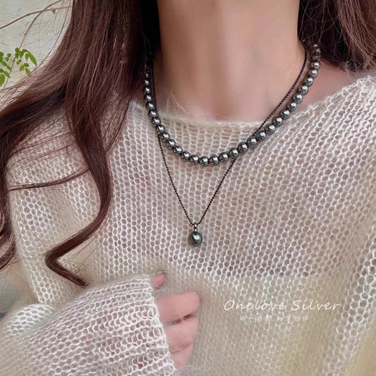Her Black Pearl Light Luxury High-grade Necklaces