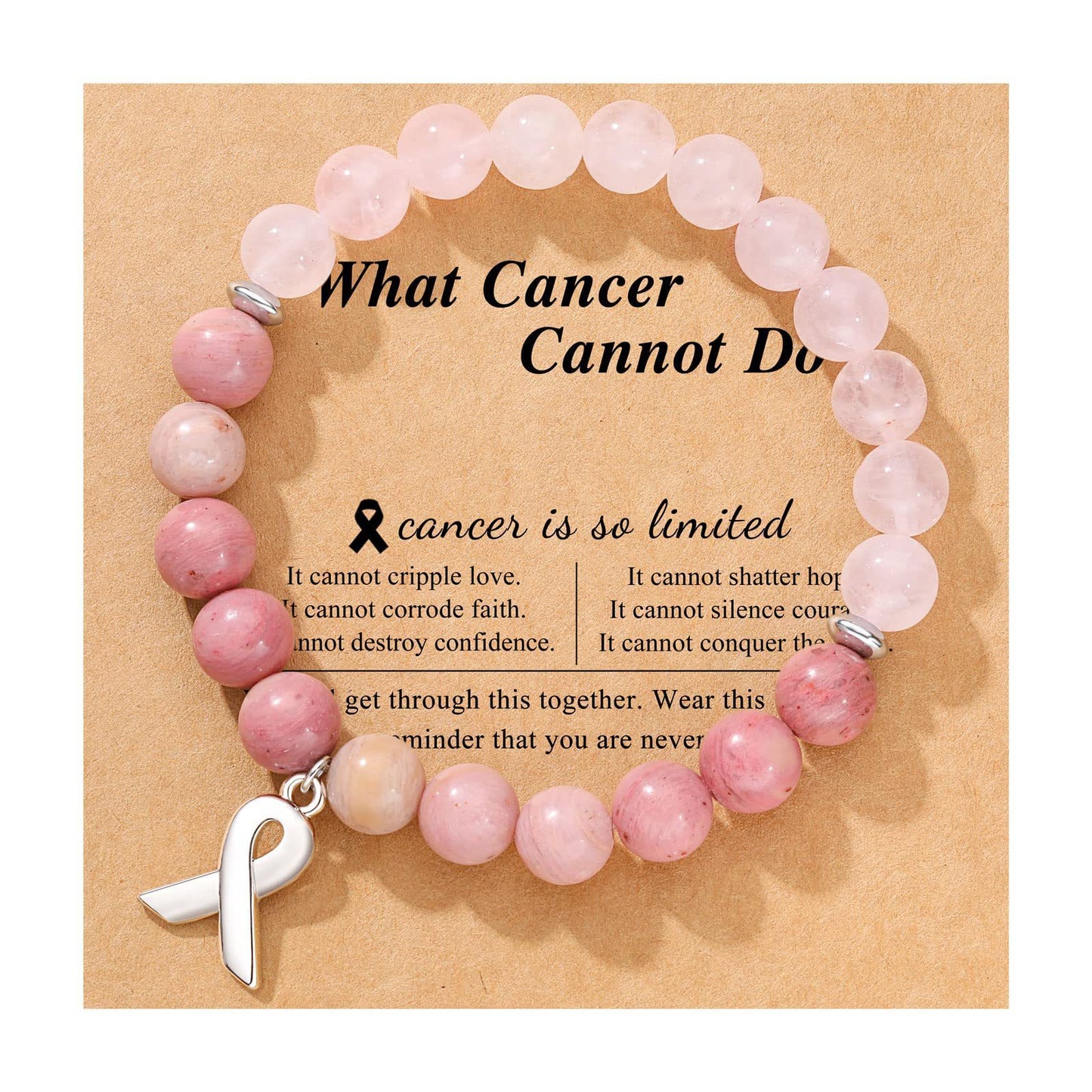 Pink Crystal Bow Ribbon Holiday Gift Bracelets