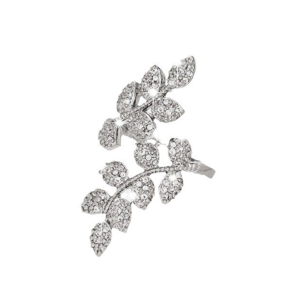 Leaf Wheat Lady Design Inlaid Adjustable Female Ring