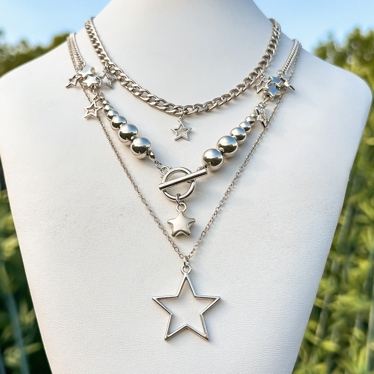 Hip Hop Hot Style Star Suit Necklaces